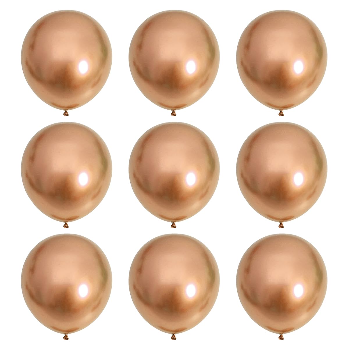 Gumney 30PCS Metallic Chrome Balloons, 5 Inch Round Latex Birthday Balloons for Party Wedding Engagement Graduation Decorations, Copper