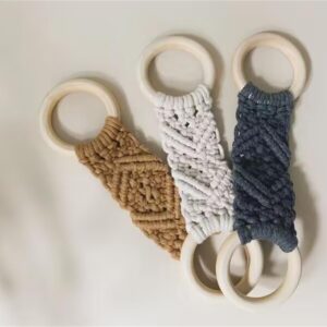 Macrame Kitchen Towel Holder, Macrame Knit Hanging Kitchen Towel Holder, Macrame Towel Holder Ring, Macrame Towel Holder Ring, Macrame Towel Holder