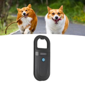 Pet Microchip Scanner, Rechargeable EMID Micro Chip Reader Scanner Pet Chip ID Scanner for Animal Pets Pigs Dogs Cats, Dual Frequency Reading USB Microchip Tag Reader (Black)