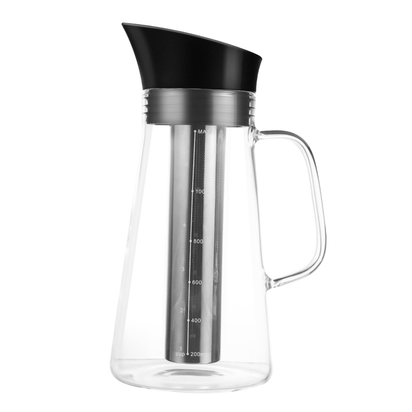 CONGARTENO 1pc Filter Jug Espresso Coffee Machine Clear Kettle Water Jug Iced Tea Pitcher Water Carafe with Lid Pitcher with Lid Espresso Machine Multi-functional Glass Pot Stainless Steel