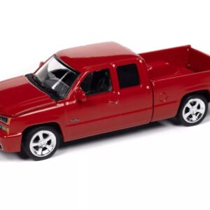 2006 Chevy Silverado SS Extended Cab Truck Red 1/64 Diecast Model Car by Autoworld AWSP163-B