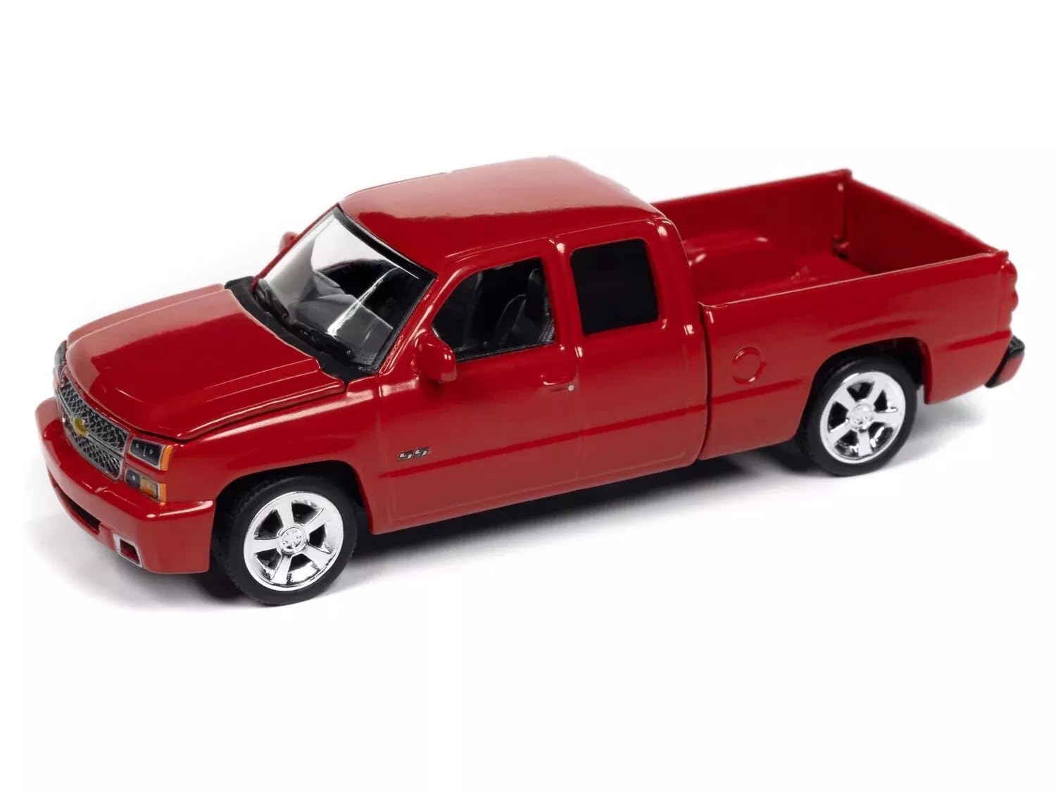 2006 Chevy Silverado SS Extended Cab Truck Red 1/64 Diecast Model Car by Autoworld AWSP163-B