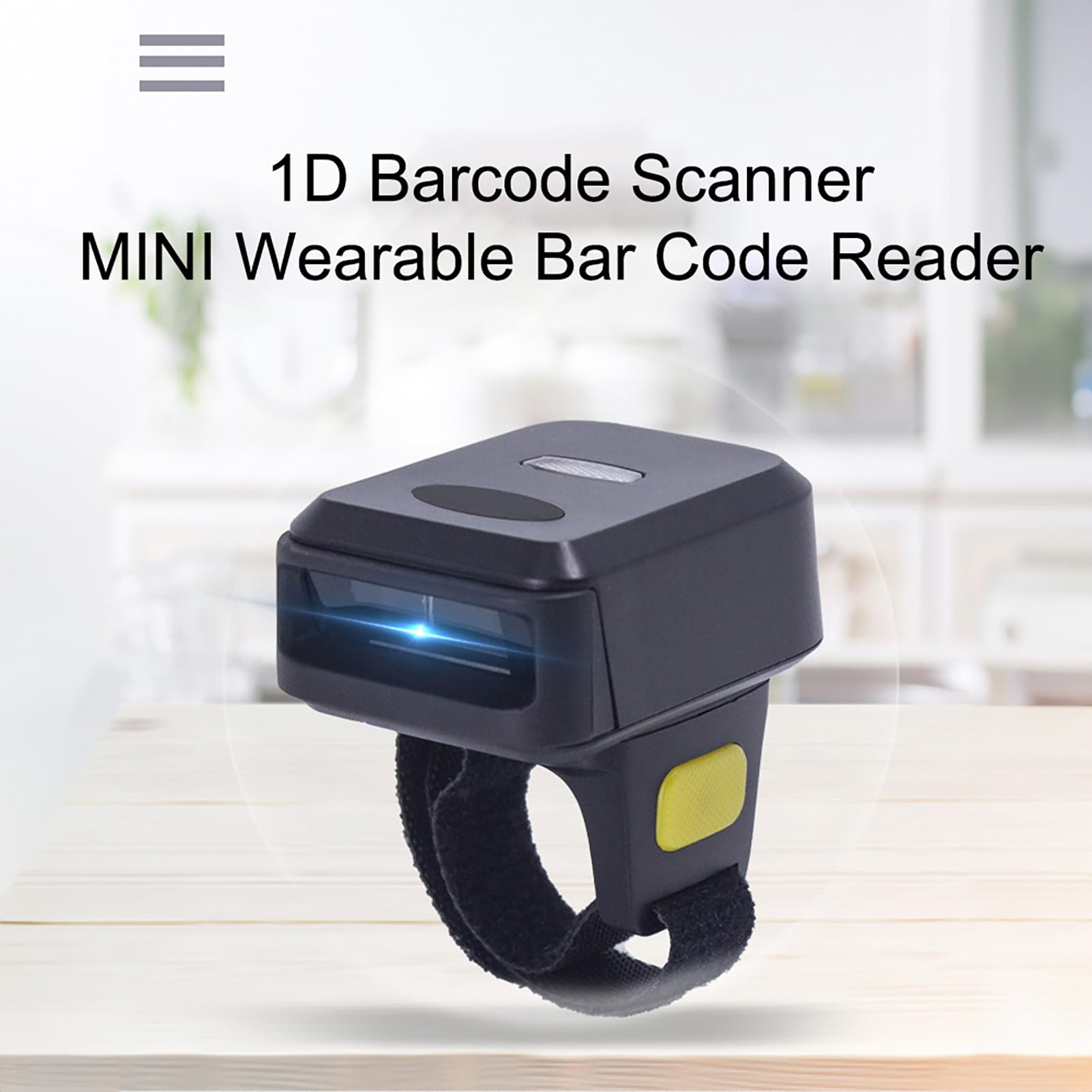 Barcode Scanner, Bluetooth Qr Code Scanner Barcode Scanner with 270° scanning Head Rotation Design for Easy and Clear Printing (1D Barcode)