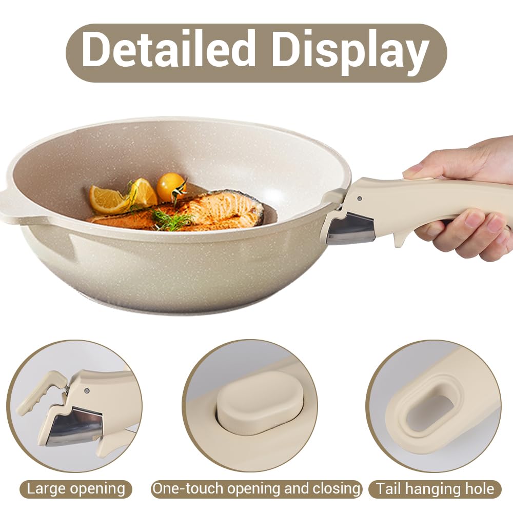 Removable Pan Handle, Detachable Pot Handle Anti-Scalding Pan Gripper for Home Kitchen