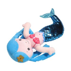 cabilock 20 blue mermaid stuffed animal - cute soft hugging mermaid plushies pillow toys kawaii birthday present for adults kids boys girls