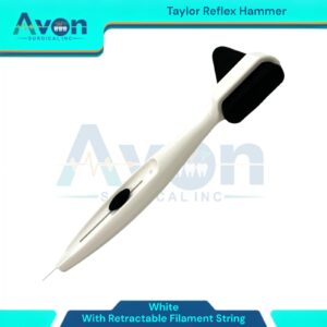 Dejerine Reflex Hammer, Black Plastic + Taylor Reflex Hammer, White Plastic - Diagnostics Examination Testing Reflex Hammers (Pack of 2)