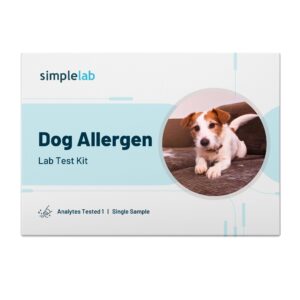 dog allergen test by simplelab | indoor pet allergen testing kit | test for 1 contaminant to identify dog allergies | laboratory test kit | at home dust test kit