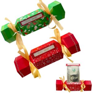 yiishuiil christmas surprise money pull pouch, 2pcs diy christmas money holders for cash cash gift pouch for christmas gift birthday