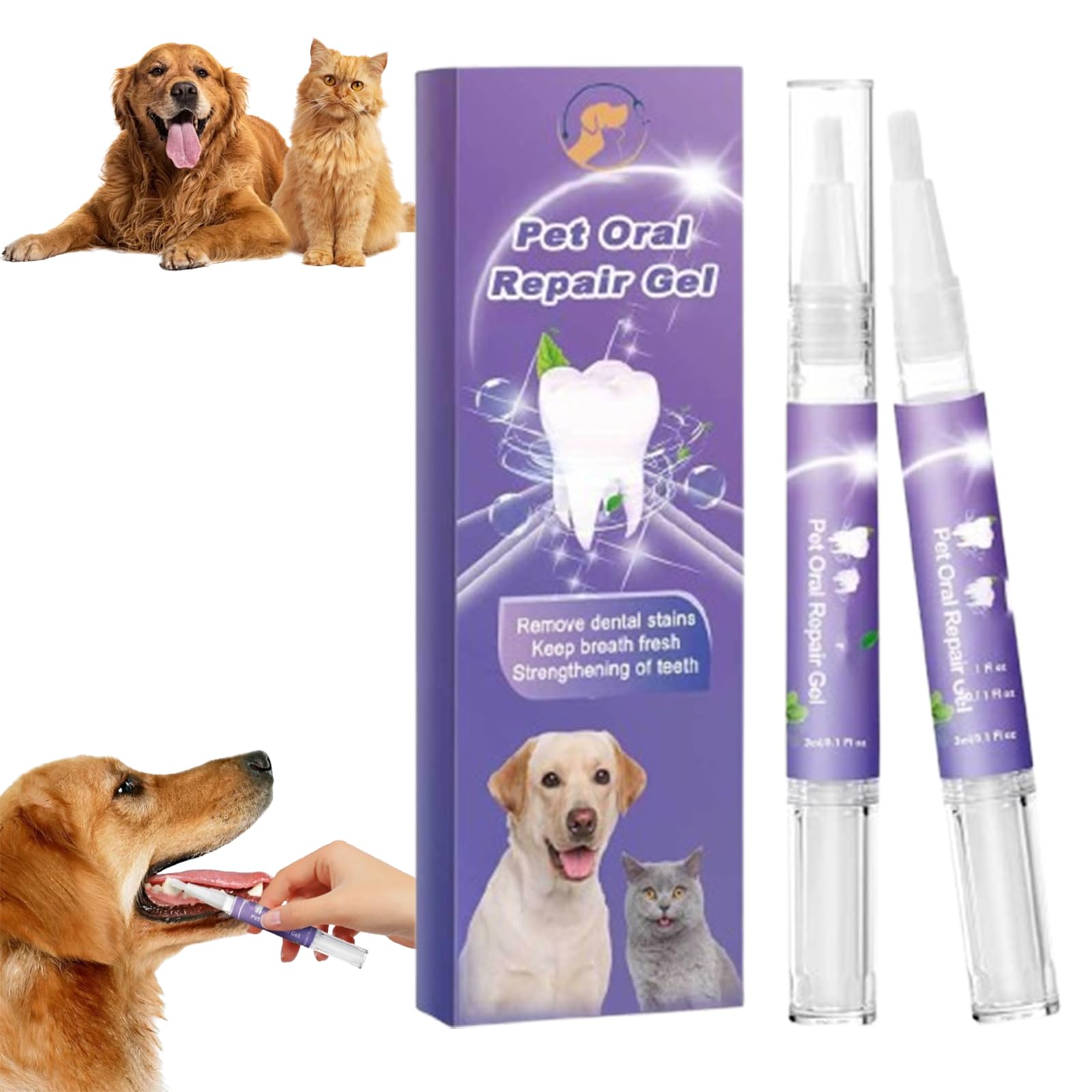 LettucePets Dog Toothbrush, Lettuce Pets Toothbrush, Lettuce Pet Oral Repair Gel Pen for Dogs, Lettuce Pet Toothbrush Pen, Lettuce Pets Oral Repair Gel, Lettuce Pet Oral Repair Gel for Dogs (2)