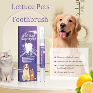 LettucePets Dog Toothbrush, Lettuce Pets Toothbrush, Lettuce Pet Oral Repair Gel Pen for Dogs, Lettuce Pet Toothbrush Pen, Lettuce Pets Oral Repair Gel, Lettuce Pet Oral Repair Gel for Dogs (2)