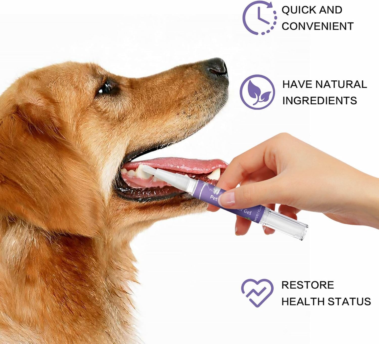 KXC Pet Oral Repair Gel for Dogs，Pet Oral Repair Gel, Pet Breath Freshener, Pet Oral Restorative Gel, Eliminate Breath, Without Brushing， for Dogs & Cats, Pet Teeth Repairing.