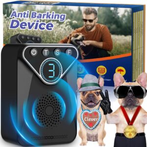 1500 mah rechargeable anti barking device for dogs indoor up to 50 ft range, 9 modes dog bark deterrent devices dog training & behavior aids, electric bark box dog barking control safe for dogs