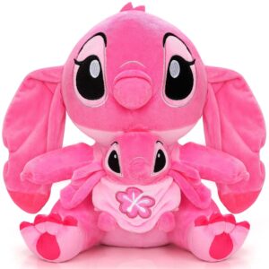 tigiemap cartoon plush - 12.6 inch pink cartoon mommy plush with a baby plush cartoon monster plush pillow birthday gift for boys and girls for collection reward