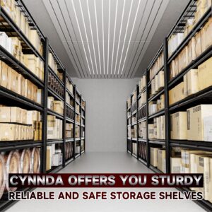 CYNNDA 6-Tier 55" W x 24" D x 84" H Industrial Shelving Heavy Duty Garage Storage Metal Shelves Adjustable 3500LBS Warehouse Garage Basement Commercial Shelf