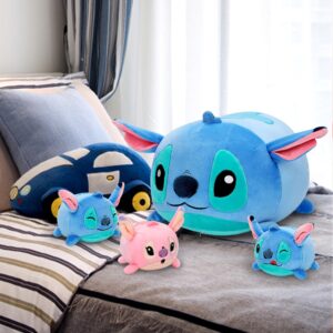 Teluhui 16.9 Inch Alien Plush - Cartoon Alien Mommy with 3 Baby Monster Stuffed Animal Plushie Pillow Plush for Fans Boys Girls