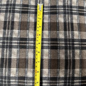 ALEKI Fabric, Brown Plaid,Tartan, Fleece Printed Fabric / 58" Wide/Sold by The Yard Sold by Yard