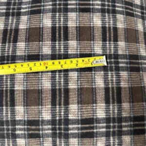 ALEKI Fabric, Brown Plaid,Tartan, Fleece Printed Fabric / 58" Wide/Sold by The Yard Sold by Yard