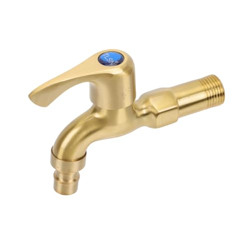 OSALADI Washing Machine Faucet Tap Handle Faucet Water Faucet Shower Faucet Kitchen Faucet Gold Bibcock Bathtub Faucet Outside Water Sink Faucet Bathroom Pool Faucet Golden Copper