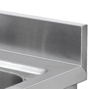 Free Standing Sink Stainless Steel Kitchen Sink Outdoor Utility Sinks Single Bowl Garden Sink with Cold and Hot Water Tap Catering Sink,Cold Water-1