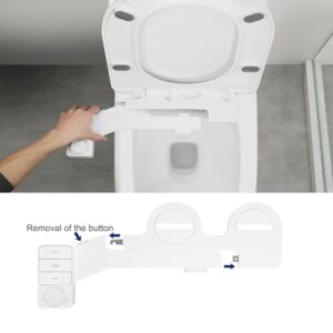 EOLTMESS Bidet Attachment for Toilet, Ultra-Slim Self Cleaning Dual Nozzle Hygienic Toilet Bidet, Warm & Cold Fresh Water Bidet Sprayer with Feminine Wash & Rear Wash(1/2)