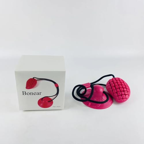 Bonear Pet toys, Dog Toy, Multifunction Pet Molar Bite Toy, Durable Pet Chew Bite Rope Toy, Dog Rubber Ball Toy with Suction Cup for Dental Care Teeth Cleaning Separation Anxiety