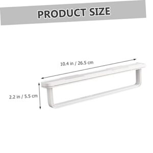 BUGUUYO Towel Mount Clothing Clothes Hanger Wall Mounted Clothes Hanger Kitchen Hand Towel Bar Wall Mounted Clothing Rack Dish Cloth Holder Towel Rod White The HIPS