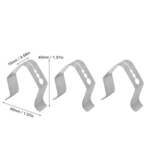 Miskall Grill Thermometer Probe Clip Holder, 3Pcs Kitchen BBQ Grill Accessory Stainless Steel 3-Holes Barbecue Probe Fixing Clip Holders