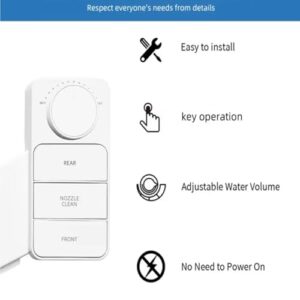 EOLTMESS Bidet Attachment for Toilet, Ultra-Slim Self Cleaning Dual Nozzle Hygienic Toilet Bidet, Warm & Cold Fresh Water Bidet Sprayer with Feminine Wash & Rear Wash(1/2)