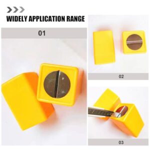 ORFOFE 3pcs Boxes Razor Blade Disposal Container Razor Blade Scraper Abs Yellow Blades Recycling Case Waste Blades Container