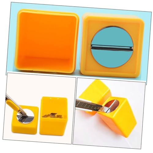 NULYLU 3pcs Boxes Safety Knife Folder Blade Yellow Abs