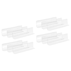 zerodeko 2sets supermarket sorting baffle shelf dividers for closet organization clear shelf dividers for closets clear shelf retail holder clear dividers for shelves clear shelves 6pcs*2