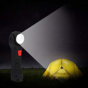 Tyenaza Mountaineering Camping Outdoor Supplies LED, 3.7V Flashlight with Magnetism Mobile Maintenance Working Light