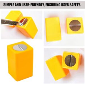 ORFOFE 3pcs Boxes Razor Blade Disposal Container Razor Blade Scraper Abs Yellow Blades Recycling Case Waste Blades Container