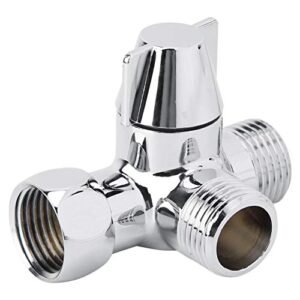 G1/2 Diverter Valve, 3 Way Diverter, Shower Three way T shaped Adapter, Water Diverter Connector Toilet Bidet Water Separator