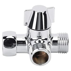 g1/2 diverter valve, 3 way diverter, shower three way t shaped adapter, water diverter connector toilet bidet water separator