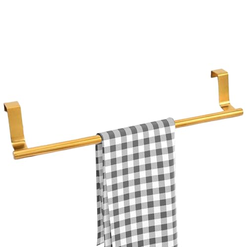 Over The Door Towel Rack - Space-Saving Hanging Towel Rack, Household Towel Organizer | Easy-Install Kitchen Towel Bar, Rustproof Over-Cabinet Towel Holder Suitable for Garages and Apartments