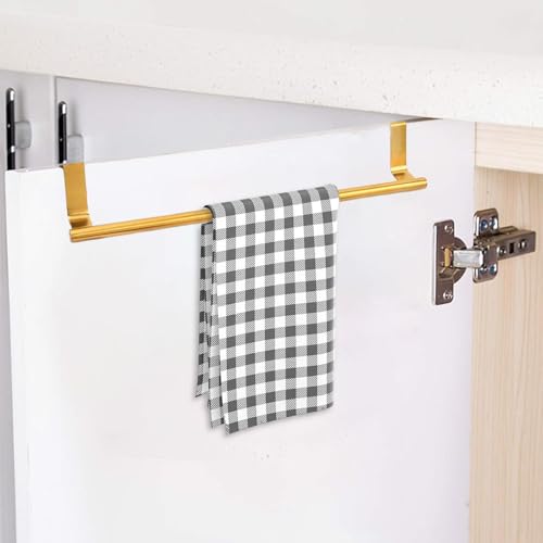 Over The Door Towel Rack - Space-Saving Hanging Towel Rack, Household Towel Organizer | Easy-Install Kitchen Towel Bar, Rustproof Over-Cabinet Towel Holder Suitable for Garages and Apartments