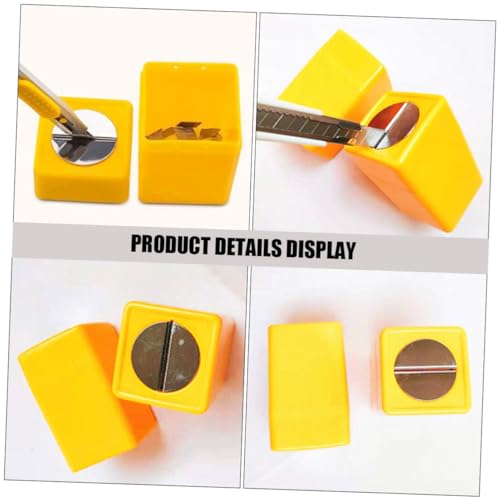 NULYLU 3pcs Boxes Safety Knife Folder Blade Yellow Abs