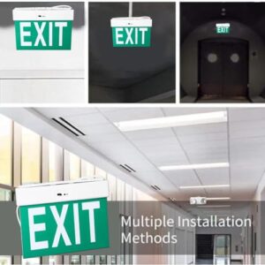 Transparent Acrylic LED Emergency Exit Sign Striking Design for Indoor Use AC85 265V