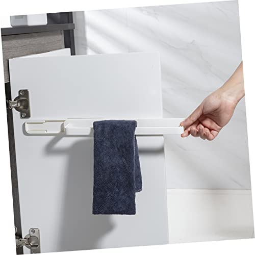 BUGUUYO Towel Mount Clothing Clothes Hanger Wall Mounted Clothes Hanger Kitchen Hand Towel Bar Wall Mounted Clothing Rack Dish Cloth Holder Towel Rod White The HIPS