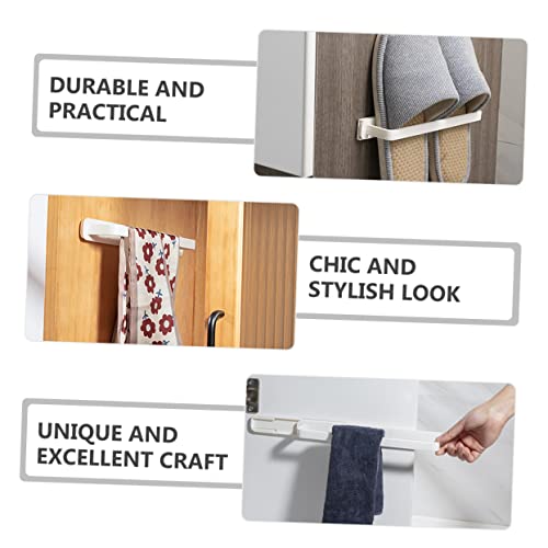 BUGUUYO Towel Mount Clothing Clothes Hanger Wall Mounted Clothes Hanger Kitchen Hand Towel Bar Wall Mounted Clothing Rack Dish Cloth Holder Towel Rod White The HIPS