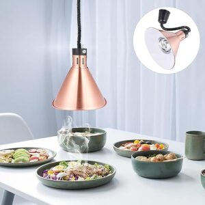 CHANGLKJ Hanging Food Warmer Light, 250W Buffet Hanging Heat Lamp with Retractable Cable, Telescopic Range 60-180cm and Fast Heat Dissipation, Durable Beautiful, for Cafeteria, Restaurant, Hotel