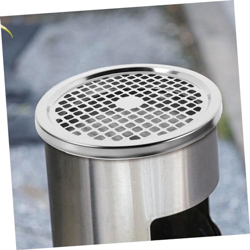 Zerodeko 1 Set Trash Can Accessories Ashtray Office Trash Can Trash Bin Outdoor Trashcan Outdoor Garbage Can Trays Garbage Bin Garbage Can Outdoor Ash Tray Stainless Steel Silver