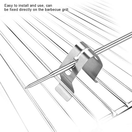 Miskall Grill Thermometer Probe Clip Holder, 3Pcs Kitchen BBQ Grill Accessory Stainless Steel 3-Holes Barbecue Probe Fixing Clip Holders