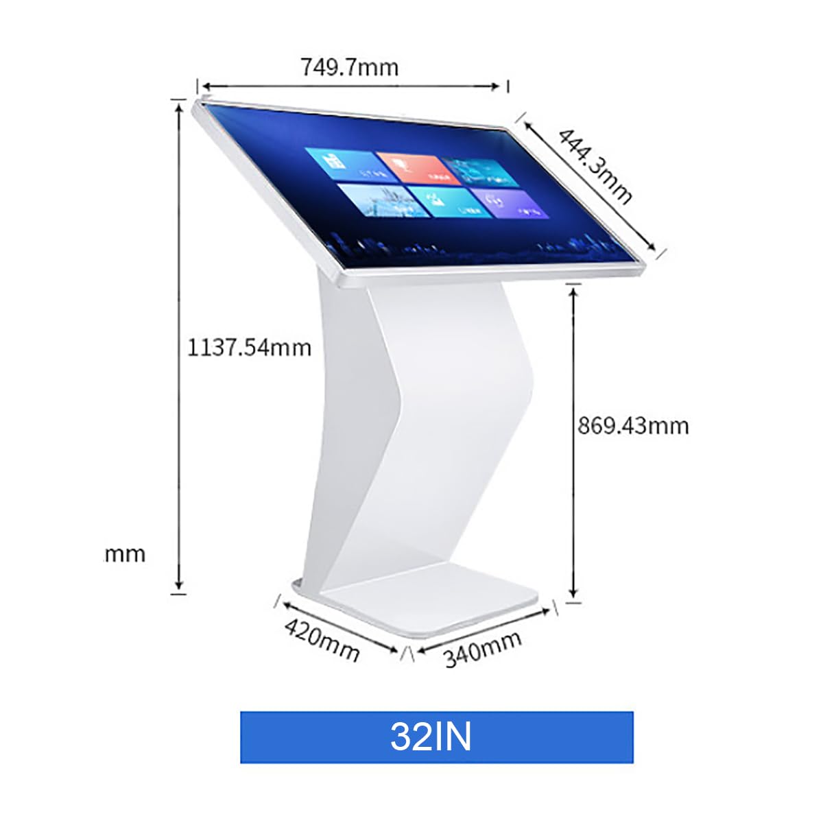 Floor Standing Digital Signage Displays, Self-service Inquiry Terminal Machine, Advertising Display Kiosk, HD1920x1080, for Information Inquiry, Self-service Processing, Navigation, Bank Hotel Airport