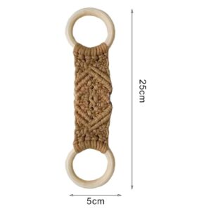 Macrame Towel Holder Ring, Macrame Kitchen Towel Holder, Crochet Towel Holder Rings, Macrame Knit Hanging Kitchen Towel Holder, Crochet Hanging Dish Towel Holder Hanging Kitchen Towels Ring (A)