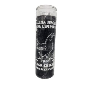 gallina negra veladora/black chicken ritual candle