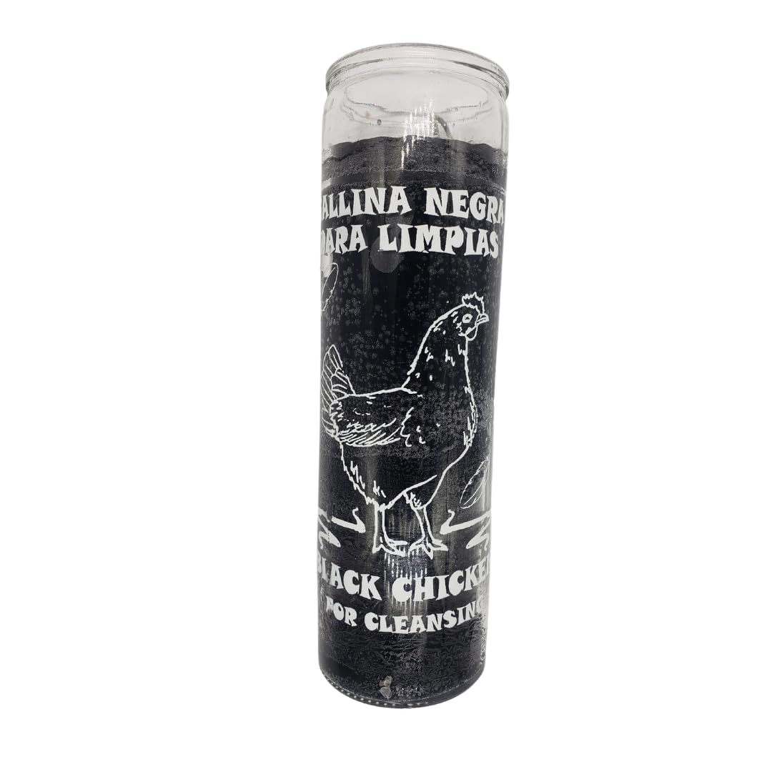 Gallina Negra Veladora/Black Chicken Ritual Candle