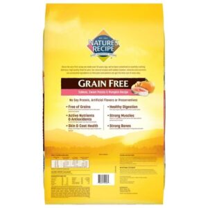 Grain Free Salmon, Sweet Potato & Pumpkin Recipe, Dry Dog Food, 12 Lb, No Artificial Flavors, Colors, Or Preservatives