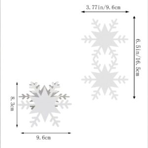 Snowflakes Place Cards,Christmas Place Cards Holiday Snowflake Blank Table Setting Folded Paper Name Tent Cards for Winter Wonderland Dinner Wedding Tables Party Decorations (25Pcs)